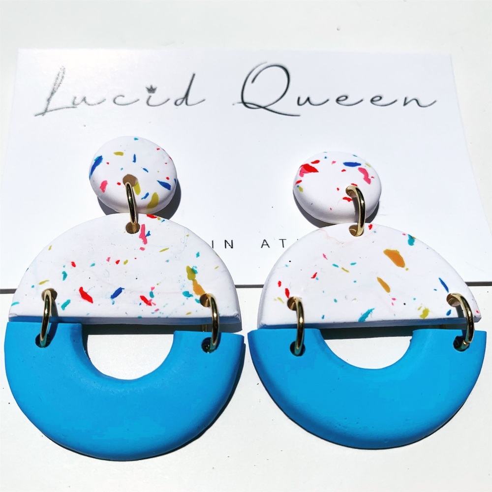 Baby Blue Statement Earrings